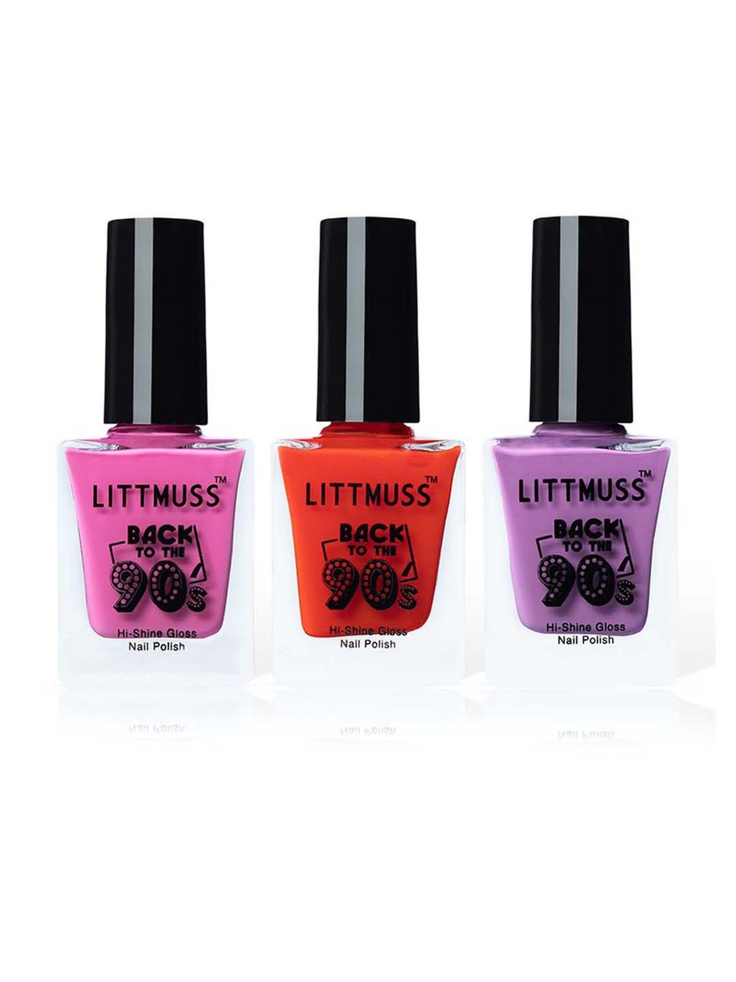 Littmuss Freak Flag Fly Back To The 90s Hi Shine Gloss Nail Polish Combo - 28.5 ml
