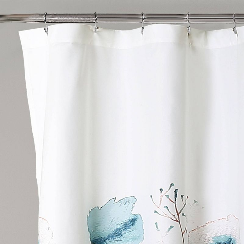 Zuri Flora Shower Curtain Blue - Lush Décor