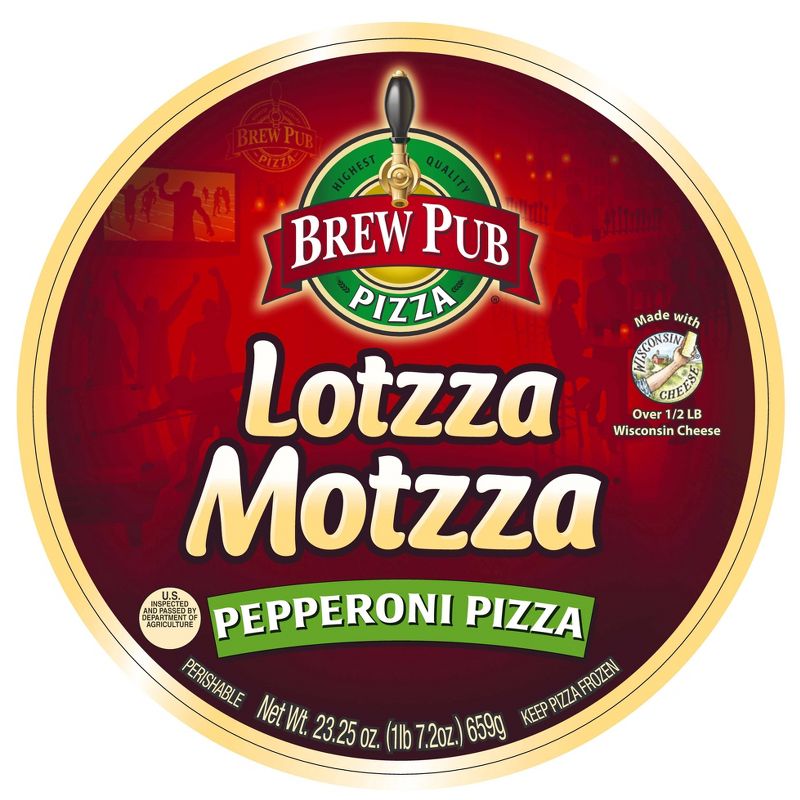 Brew Pub Lotzza Motzza Pepperoni Frozen Pizza - 23.25oz