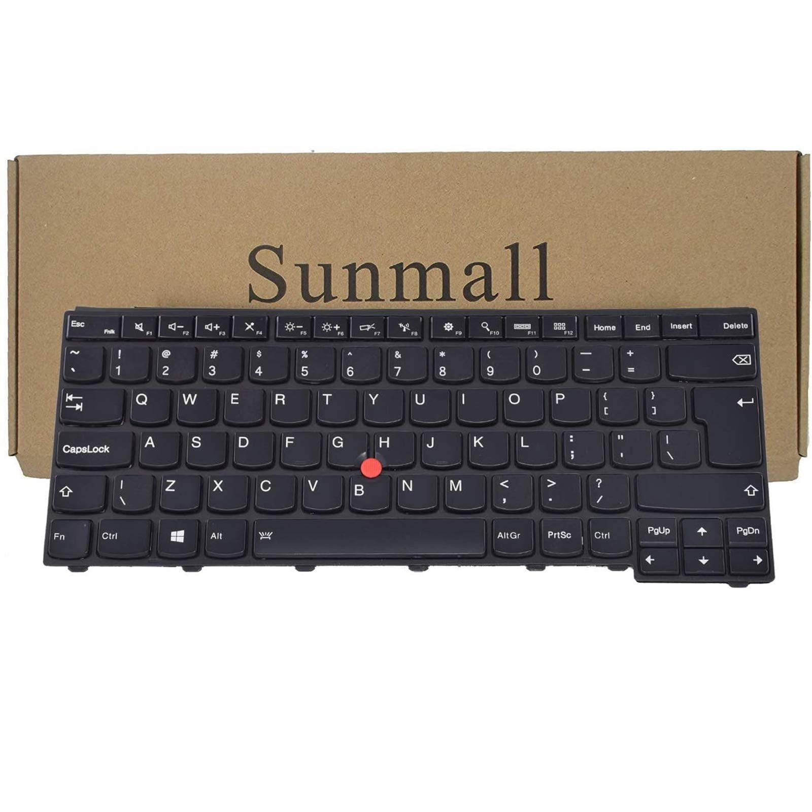 Backlit Keyboard Replacement with Big Enter Key for Lenovo ThinkPad T431 T431S E431 T440 T440P T440S E440 L440 T450 T450S T460 Series Laptop US Black Layout