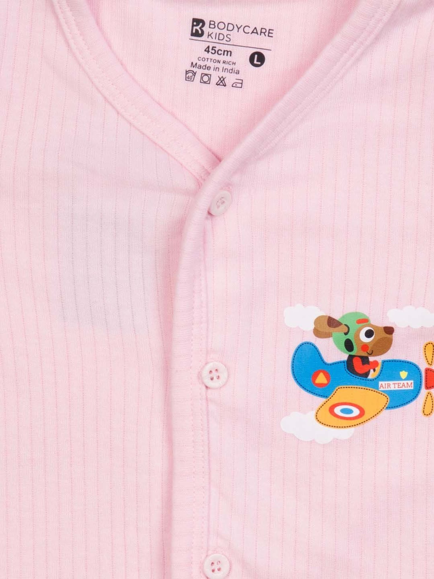 Bodycare Kids Pink Printed Full Sleeves Thermal Set