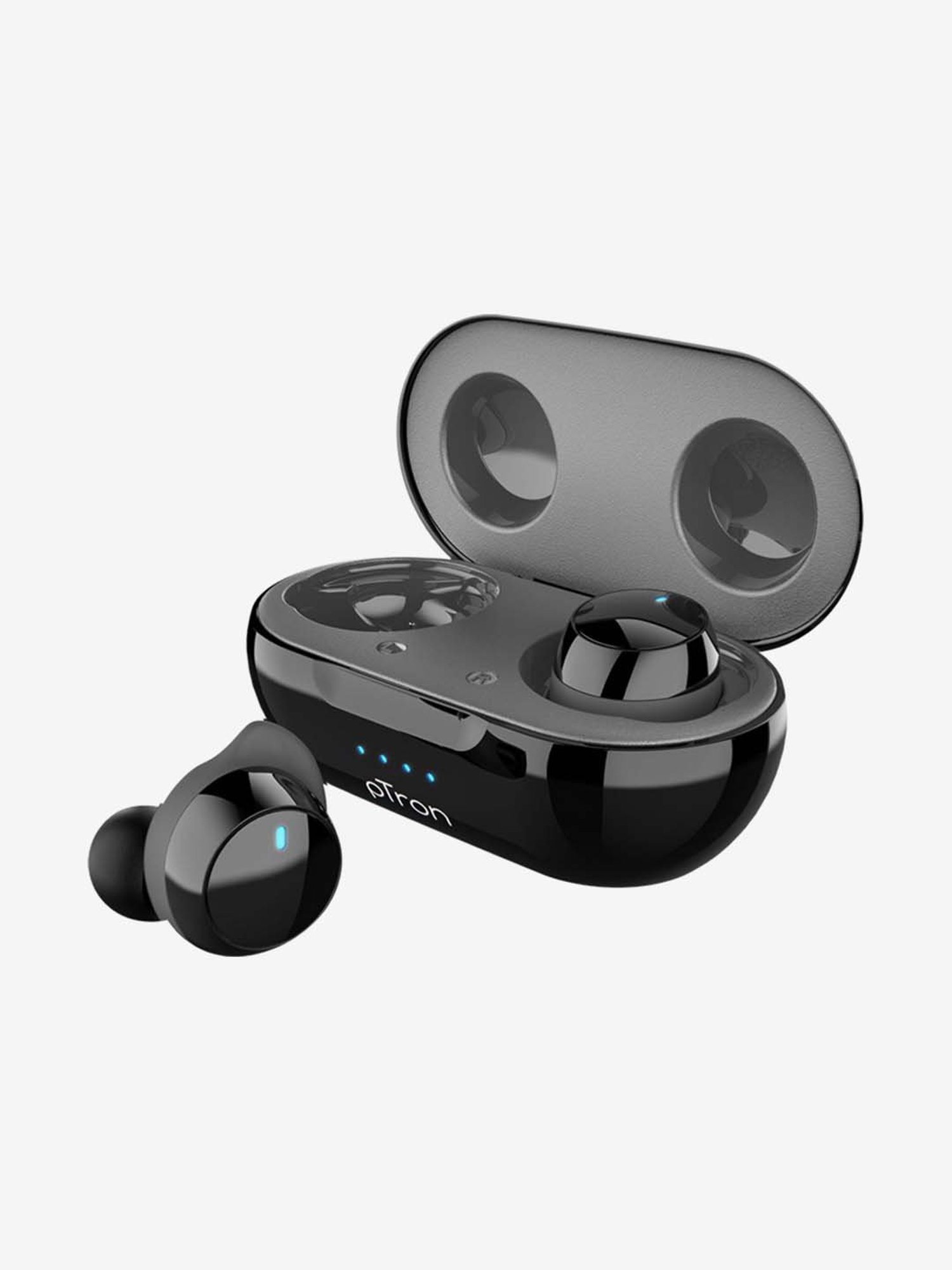 PTron Basspods 581 True Wireless Bluetooth Earbuds with Charging Case (Black and Grey)