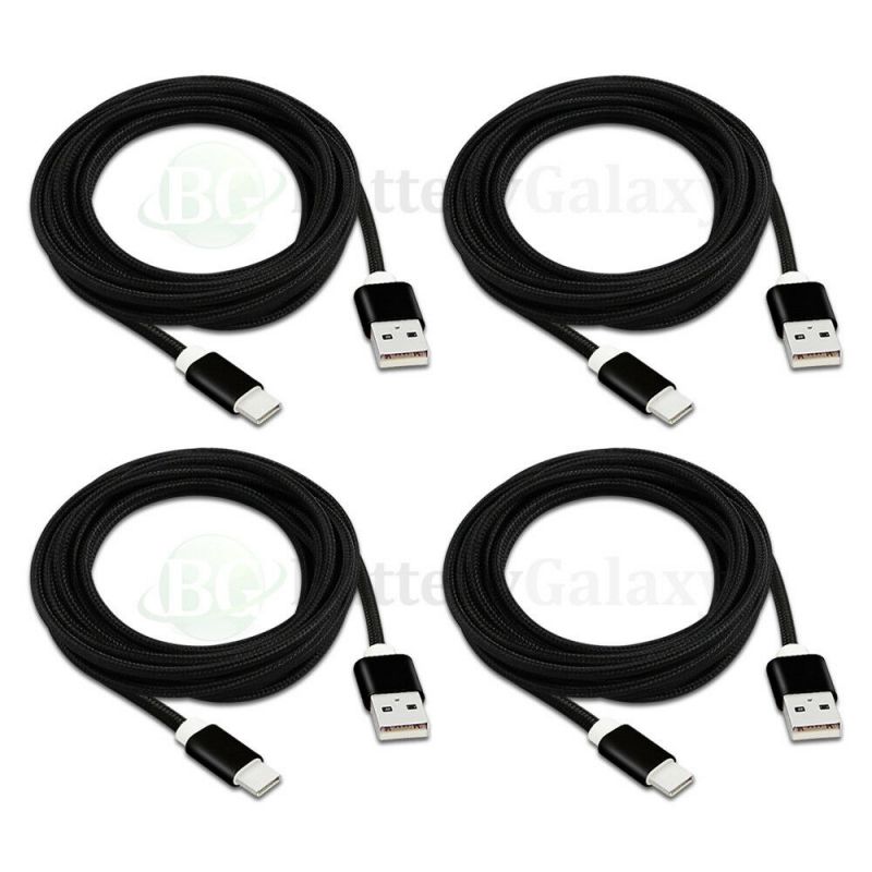 4X USB Type C 10FT Braided Charger Cable Cord for Phone  Galaxy Note 8 9