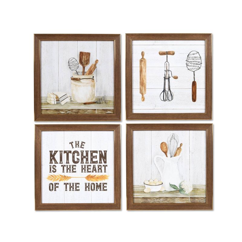 Set of 4 Ava Barrett Kitchen Heart - New View