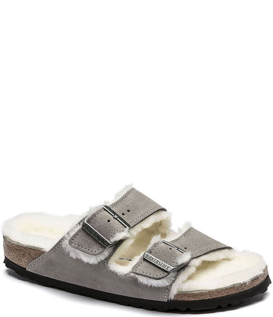 Birkenstock Women's Arizona Suede Shearling Sandals