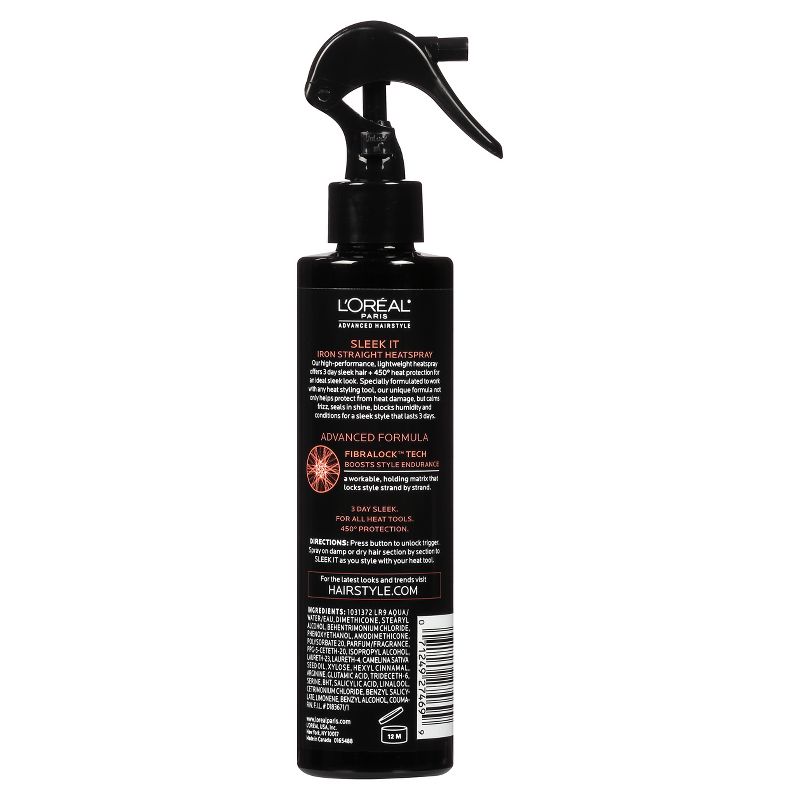L'Oreal Paris Advanced Hairstyle Sleek It Iron Straight Heatspray - 5.7oz