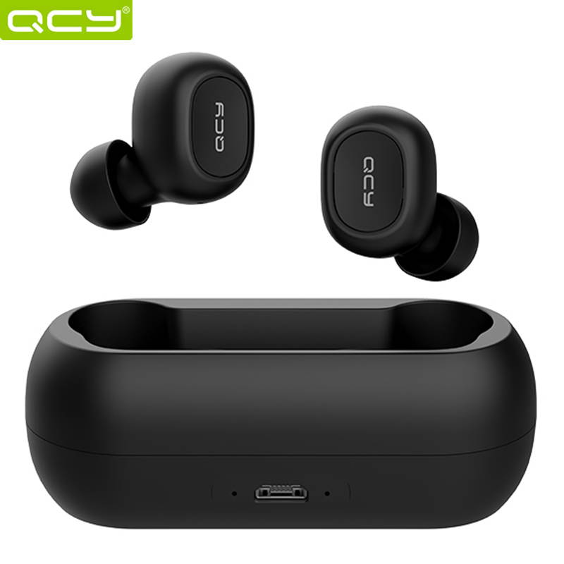 QCY T1C TWS Earphone Blutooth 5.0 Headphone 3D stereo Dual Mic Noise Cancelling Headset with charging box