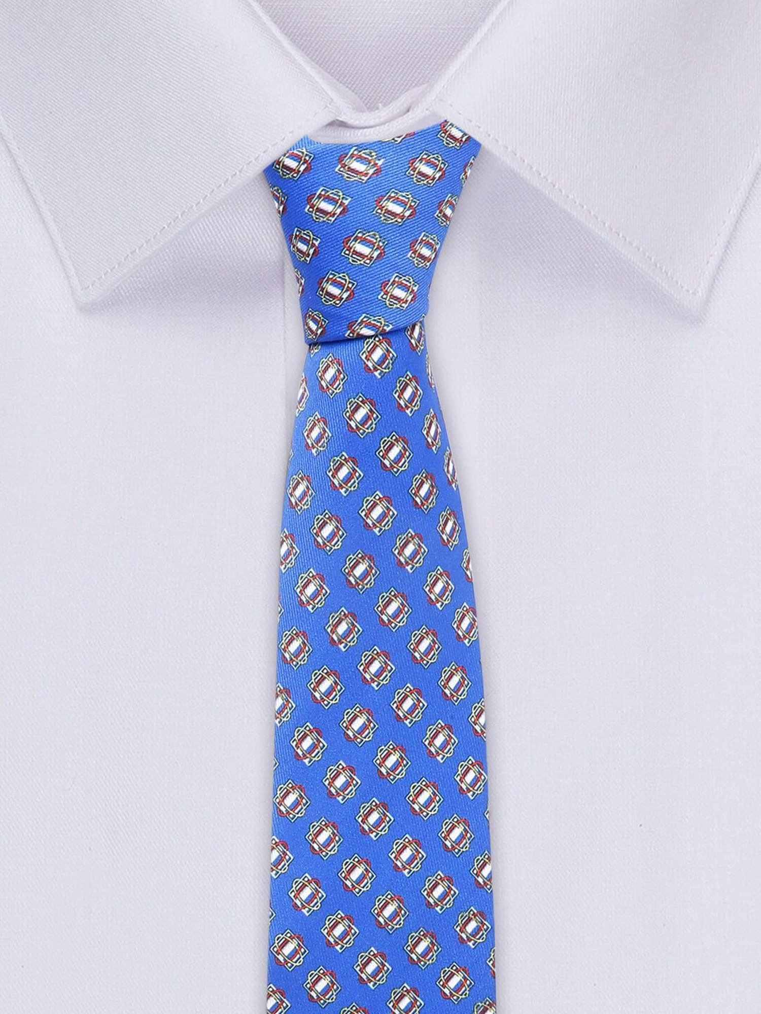 Louis Stitch Blue Printed Necktie Gift Set - Set of 5