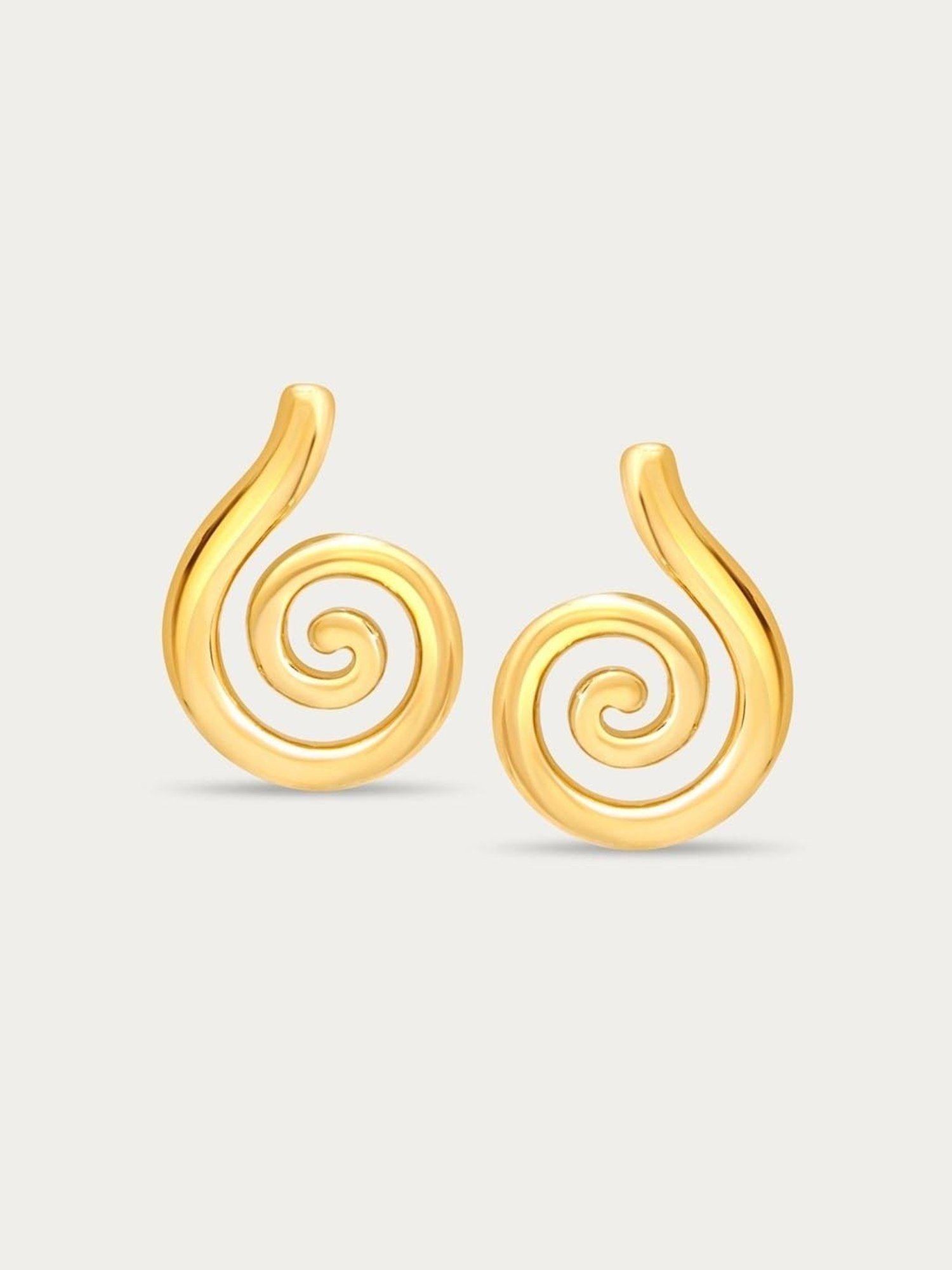 Mia by Tanishq 18k Gold Dawn Spirals Stud Earrings
