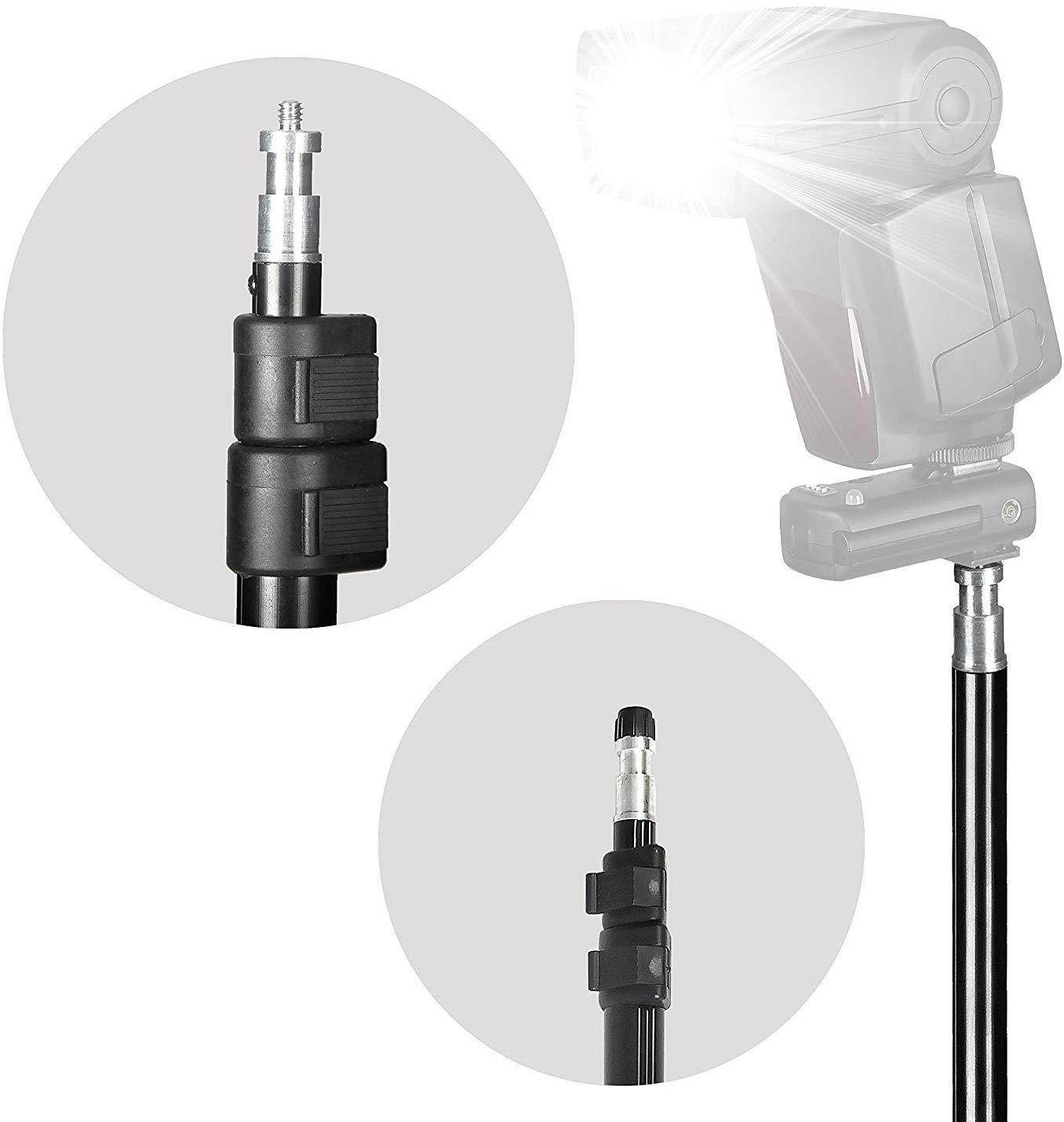 Emart 7 Feet Photography Photo Studio Tripod Light Stands for Softbox, Umbrella, Video Shooting, Reflector, Portable Carry Case Include - 2 Pack