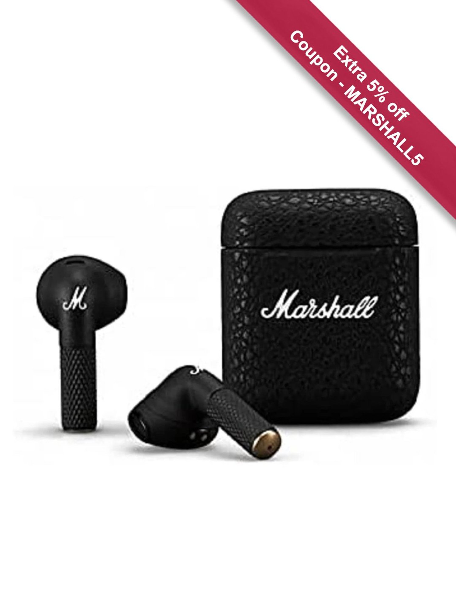 Marshall Minor III Bluetooth Truly Wireless in-Ear Earbuds with Mic (Black)