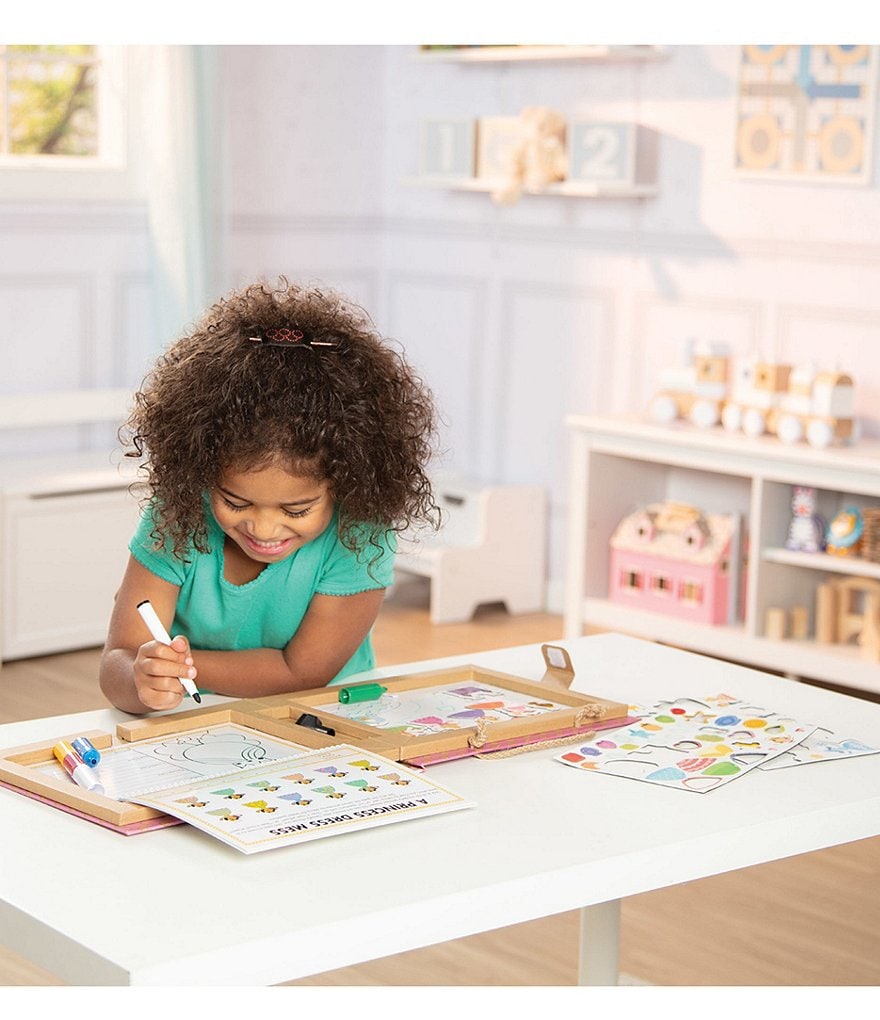 Melissa & Doug Play Draw Create Dry-Erase Princesses Activity Book