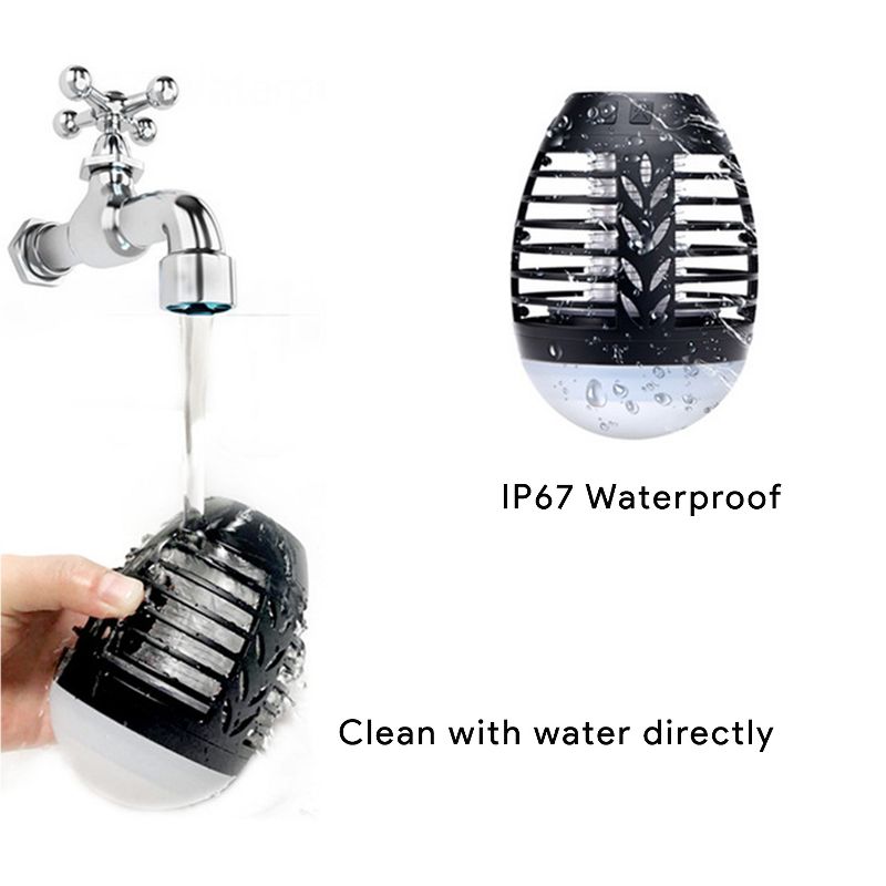 Dartwood Outdoor Bug Zapper - Waterproof, USB Rechargeable and Battery Powered Mosquito Killer, Insect Trap and Fly Swatter