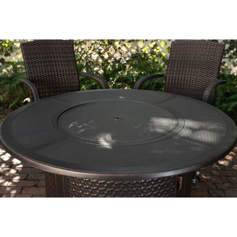 Walkers Round Aluminum  LPG Fire Pit - Fire Sense