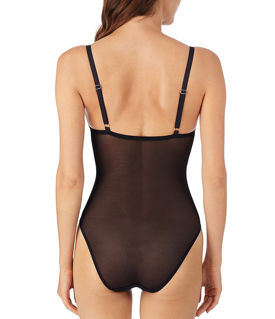 Le Mystere Modern Mesh Underwire Cup Adjustable Strap Bodysuit