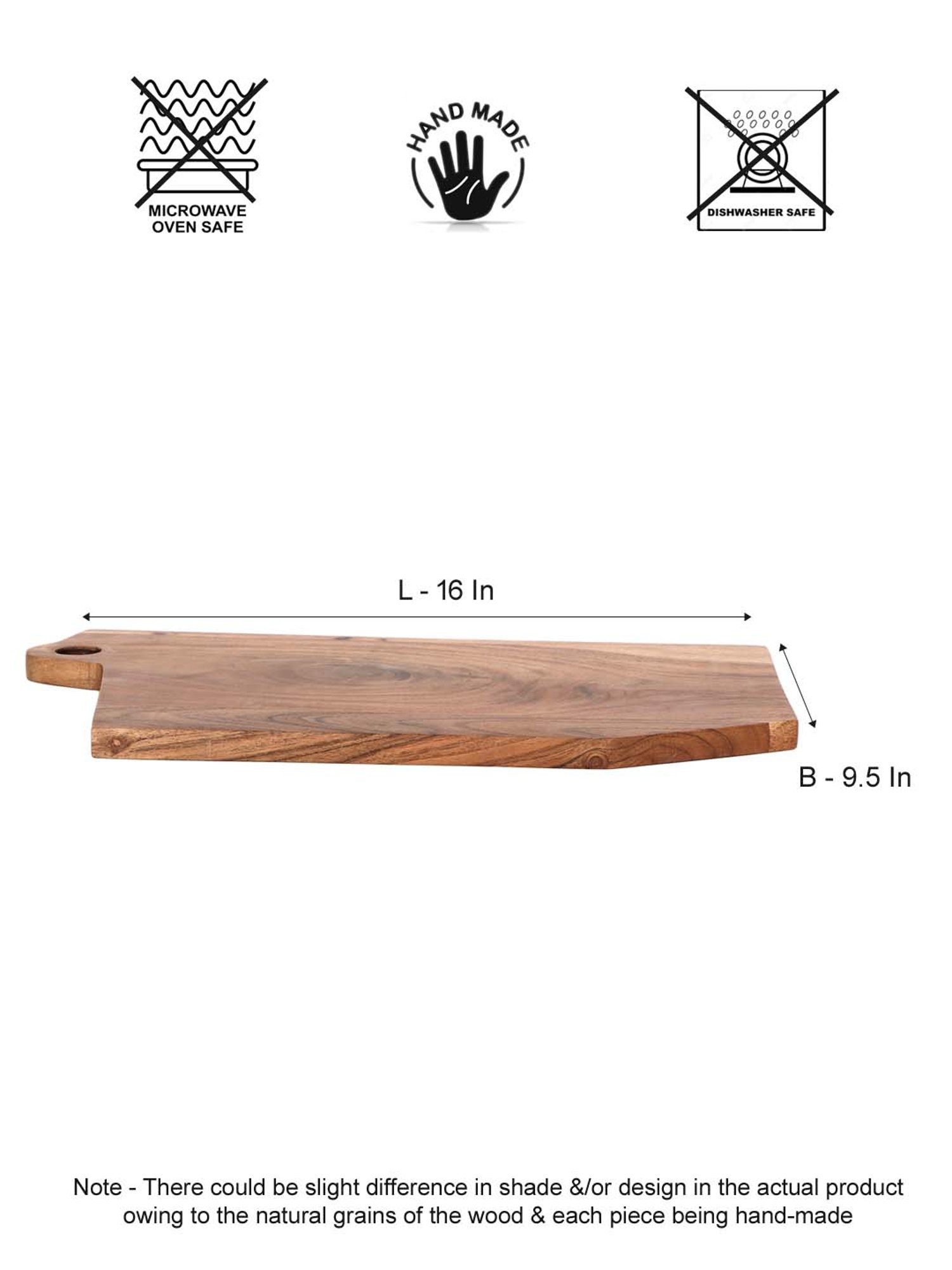 VarEesha StyleWood Brown Mango Wood Chopping Board - Set of 1