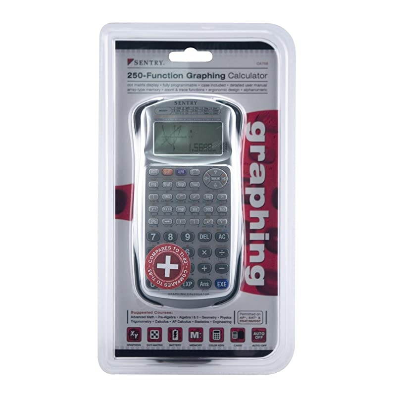 250Function Graphing Calculator Silver CA756