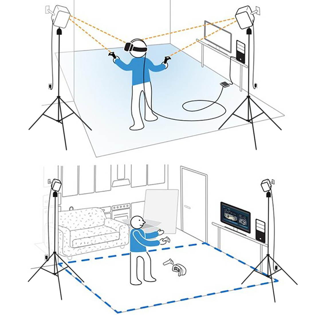 Neewer 75 inches/190 Centimeters Adjustable Light Stand with 1/4-inch Screw Tripod Mini Ball Head Hot Shoe Adapter for HTC Vive VR, Video, Portrait and Product Photography