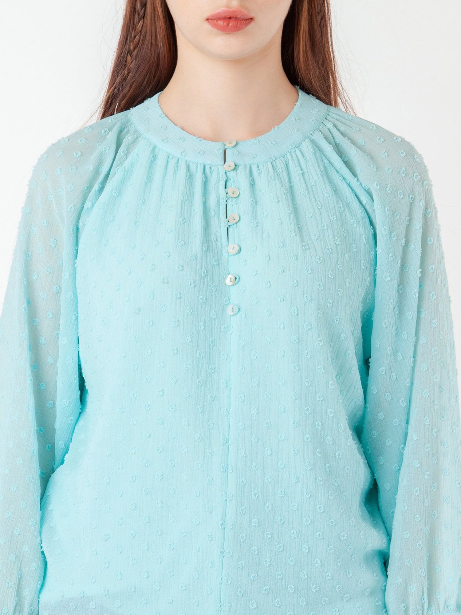 Zink London Blue Self Design Top