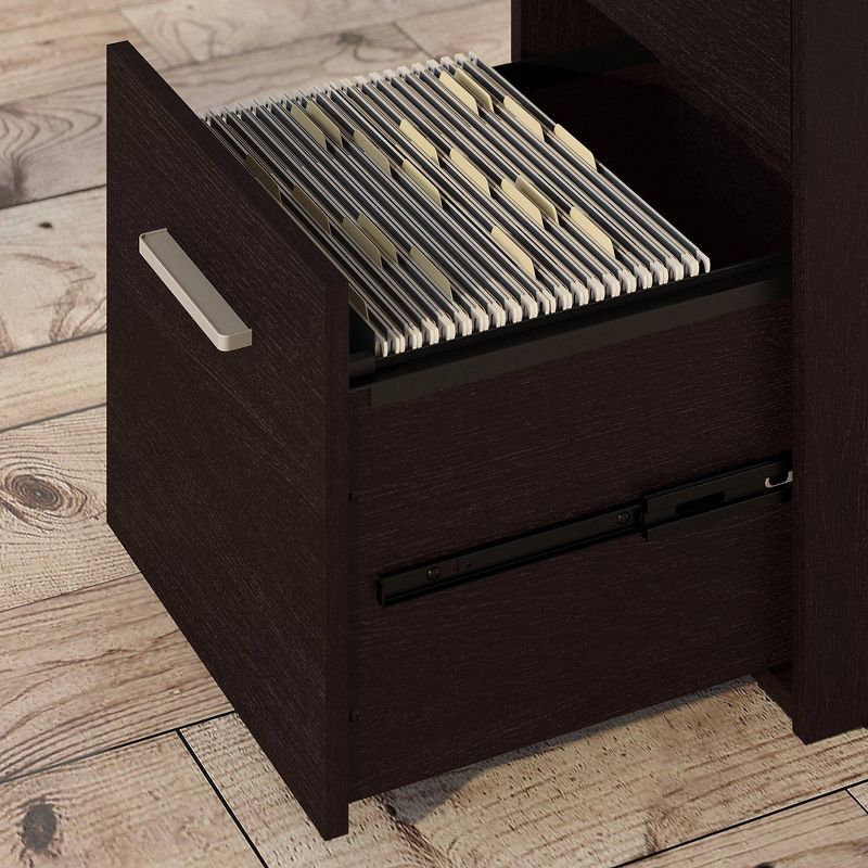 Torte Computer Desk with File Cabinet and Bookcase Brown - Bush Furniture