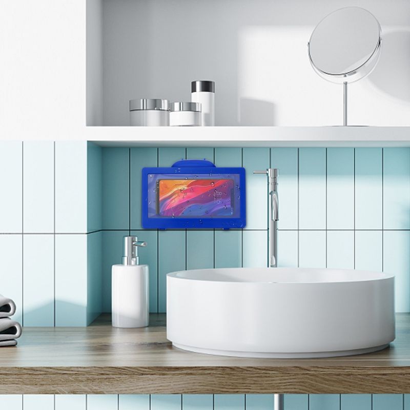 74cm Multifunctional Table Cell Phone Mount Holder 360 Adjustable Universal Gooseneck Smartphone Stand for Desk (Wathet)