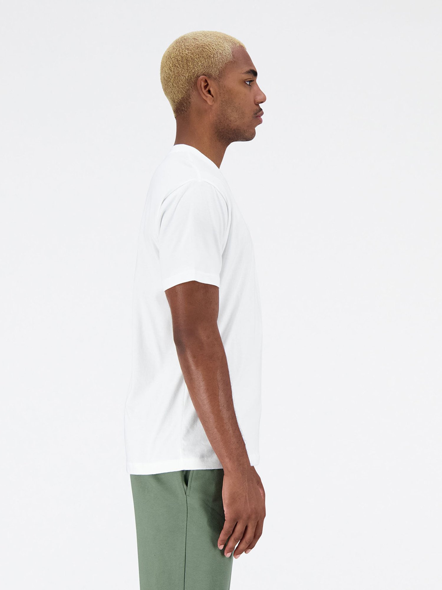 New Balance White Regular Fit Crew T-Shirt
