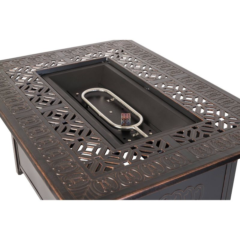 Dynasty Rectangle Aluminum LPG Fire Pit - Fire Sense