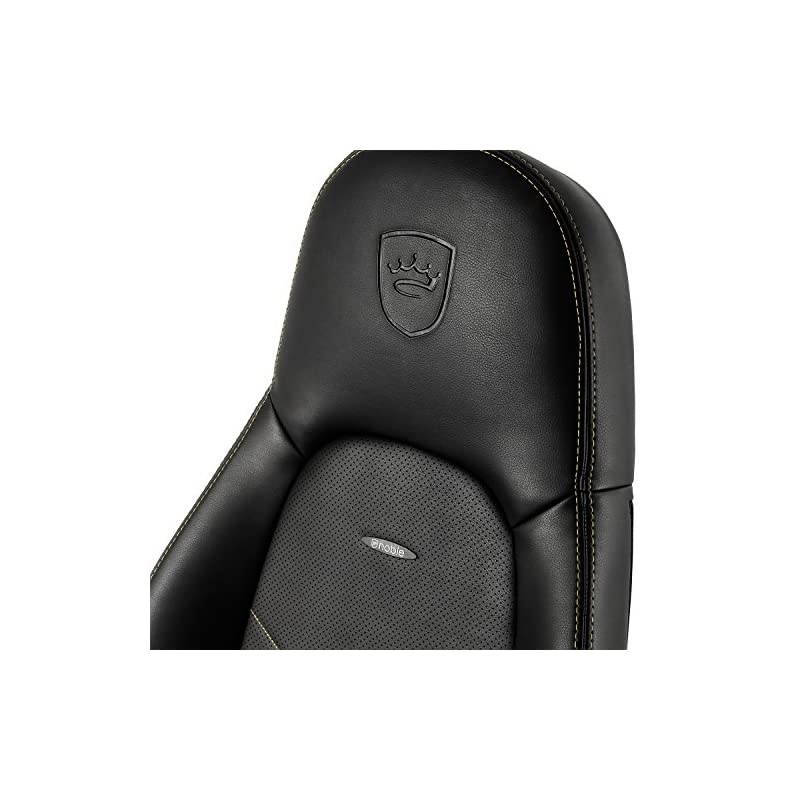 ICON Gaming Chair - Office Chair - Desk Chair - PU Faux Leather - Black/Gold