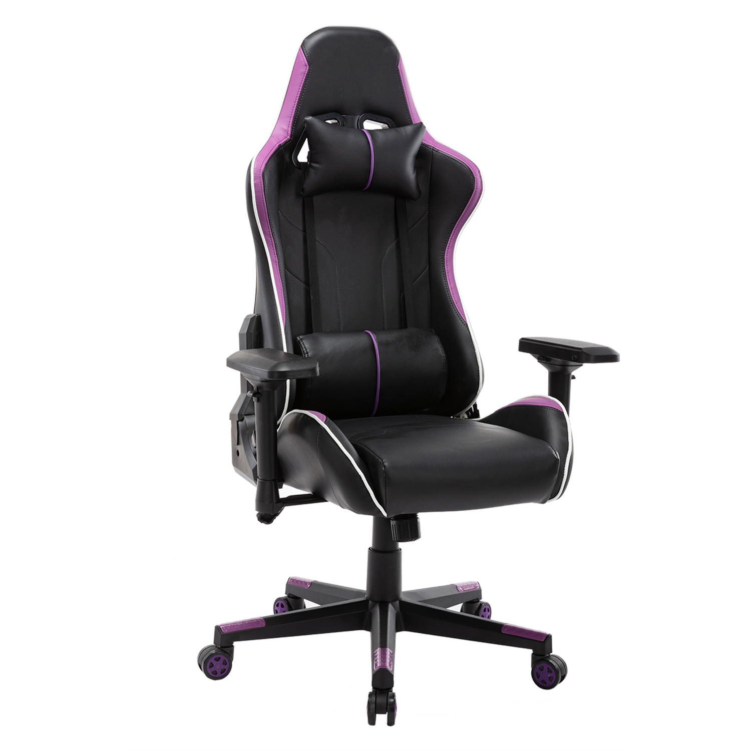 Gaming Chair, UHOMEPRO PU Leather High Back Computer Chair Office Chair, Home Desk Chair, PC Racing Chair, Executive Ergonomic Adjustable Task Chair with Headrest and Lumbar Support