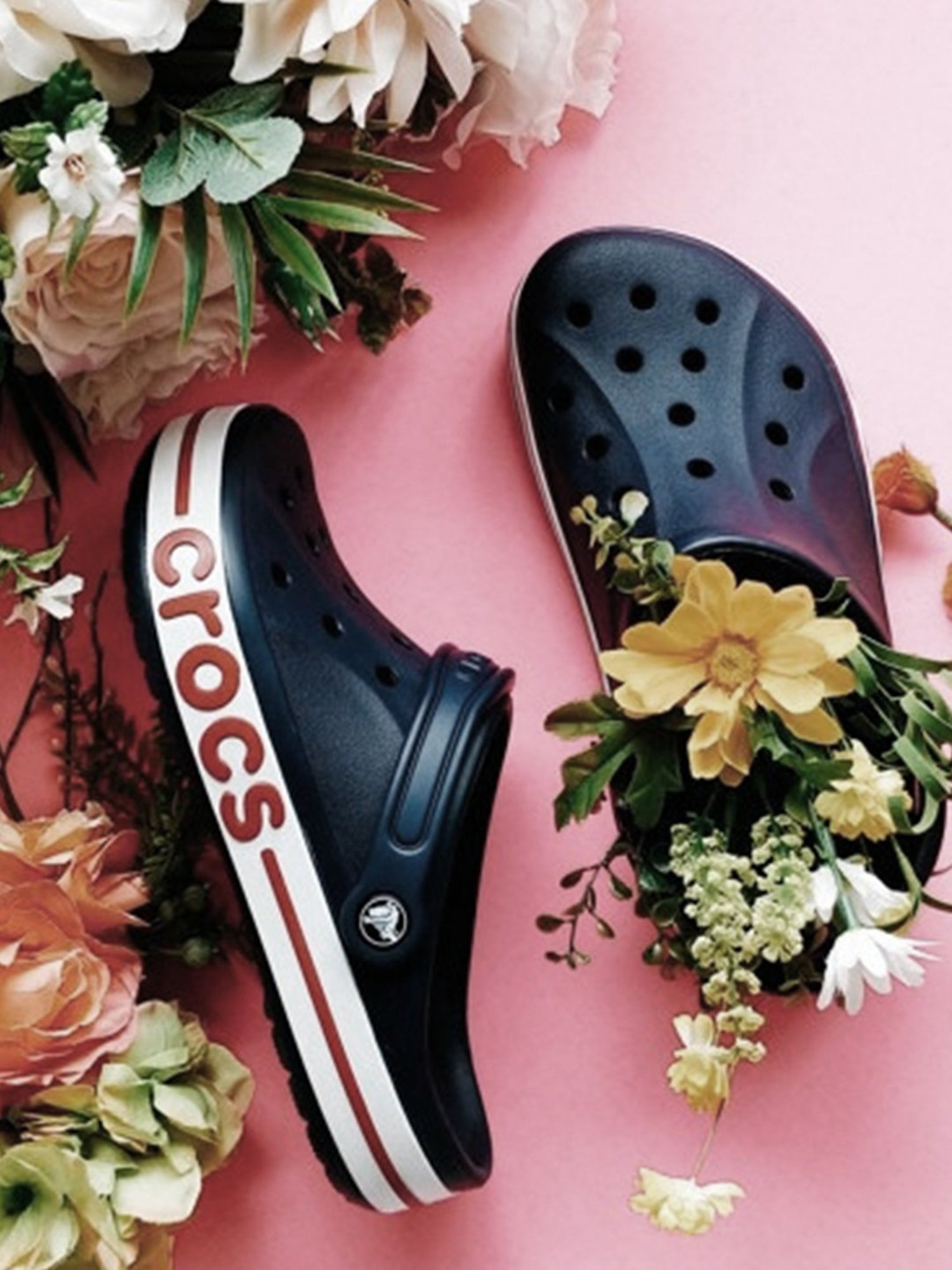 Yellow by Westside Blue & Grey Slingback Slides