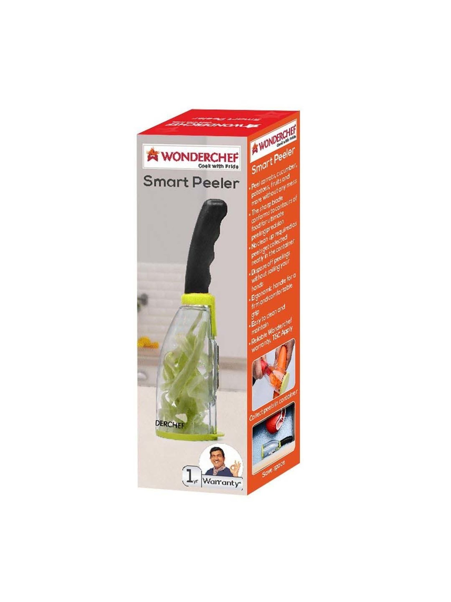 Dreamfarm Red Medium Self Sharpening Vegetable Peeler