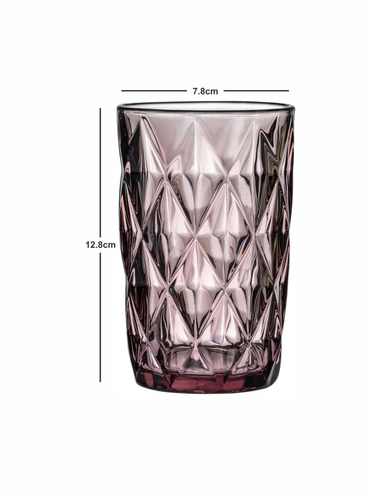Melbify Roll Sip Transparent Cocktail Glass with straw 250ml - Set of 2