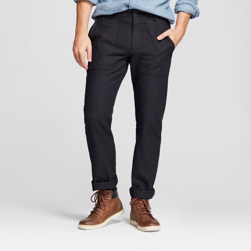 Men's Straight Utility Cargo Pants - Goodfellow & Co™ Black 38x30