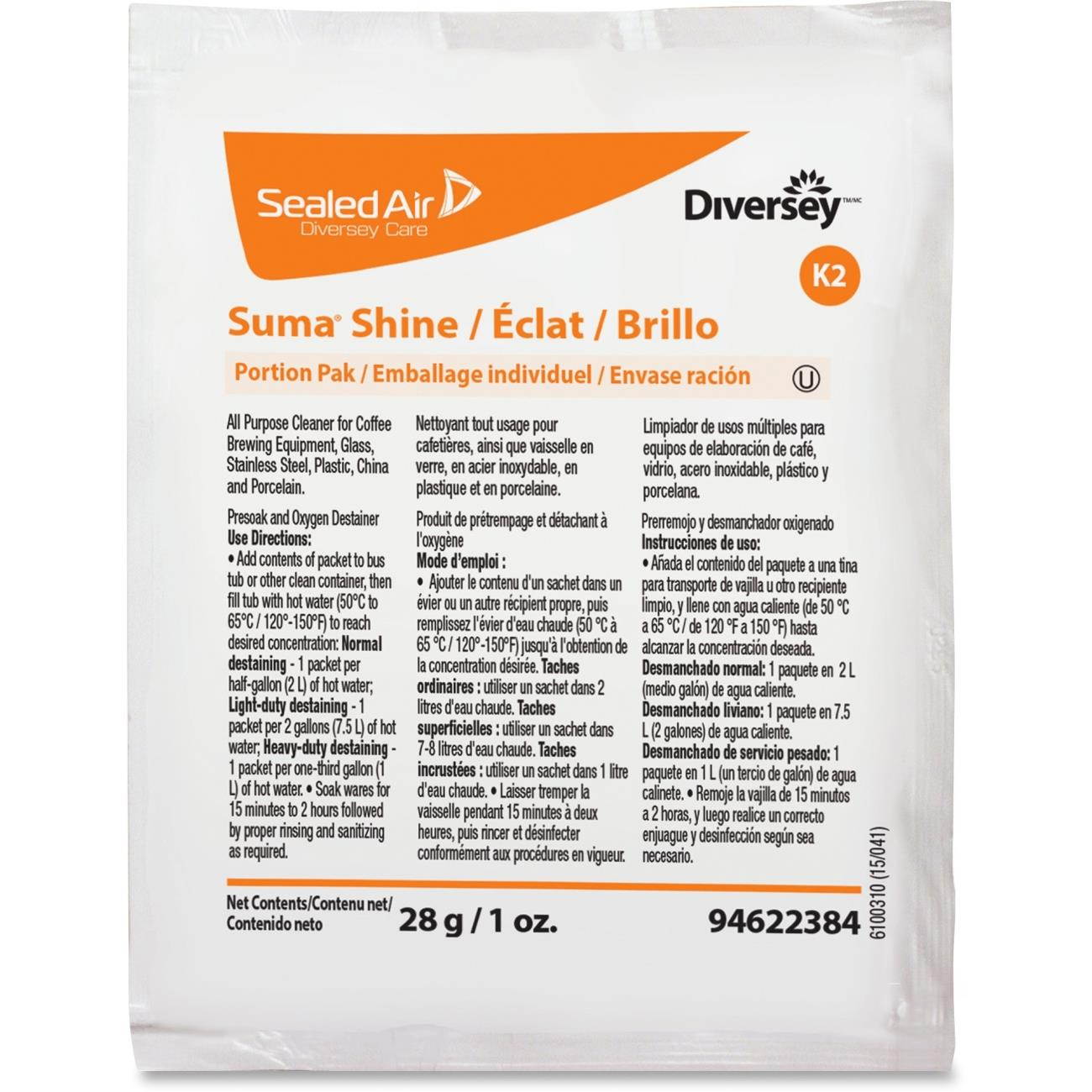 Diversey Sealed Air Suma Shine Portion Pak