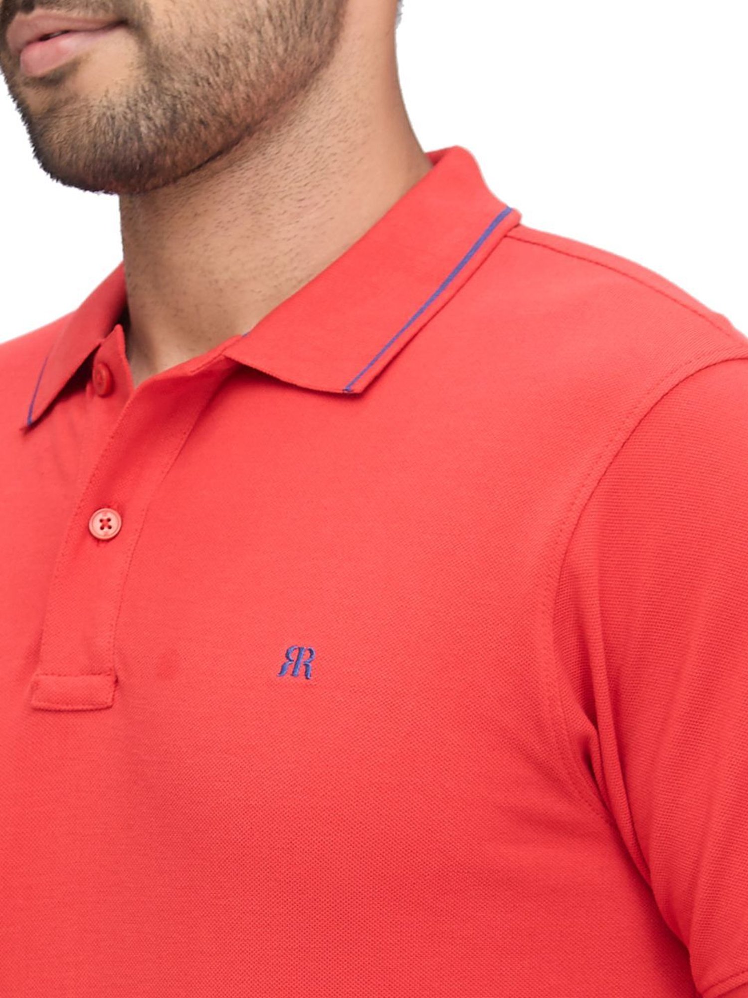 Raymond Red Slim Fit Polo T-Shirt