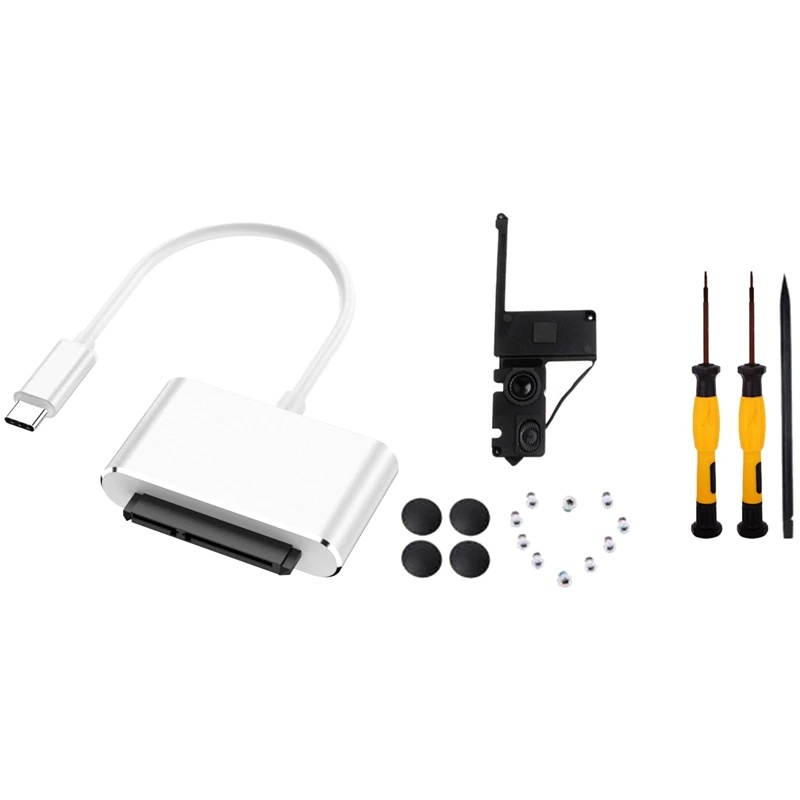 1 Pcs Usb 3.1 Type C To Sata Cable Usb-C 22Pin Hdd Ssd Adapter Cable & 1 Set Speaker L/R Set Replacement Left Side