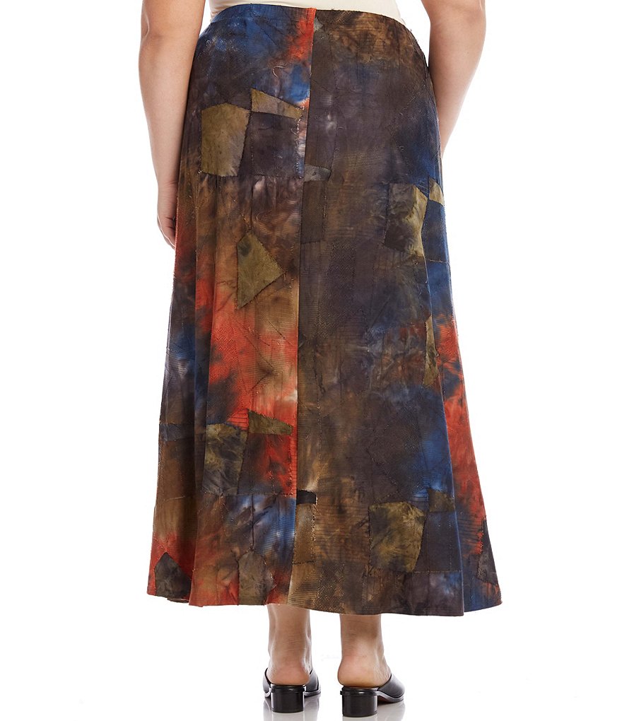 Lauren Ralph Lauren Plus Size Southwestern Print Cotton Blend Midi Skirt