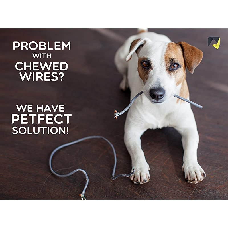 Wire Protector Flexible Cable Sleeve OdorFree Cat amp Dog Chew Proof Electrical Power amp Charger Cord Cover for Lighting Ethernet RCA amp HDMI Cables | 2mm Thick Overfloor Universal Protection