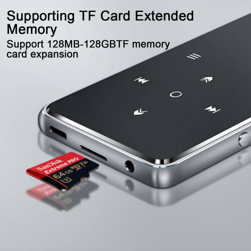 2.4'' bluetooth MP3 Player Portable HIFI Ultrathin Mini MP4 Walkman -- Red / Black / Blue?4GB / 8GB / 16GB? - Black-with bluetooth-16G