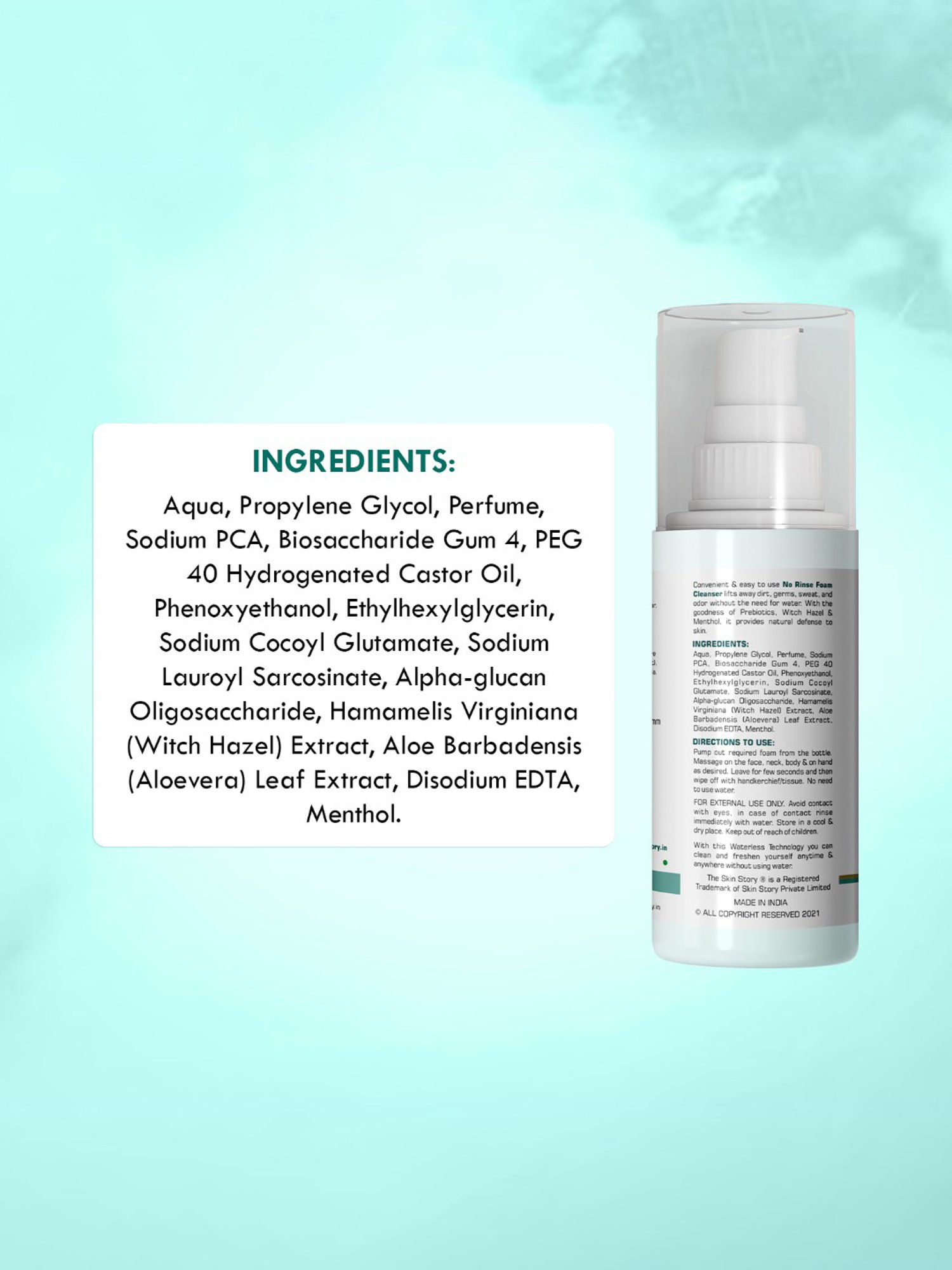 The Skin Story No-Rinse Foam Cleanser for Face & Body - 50 ml