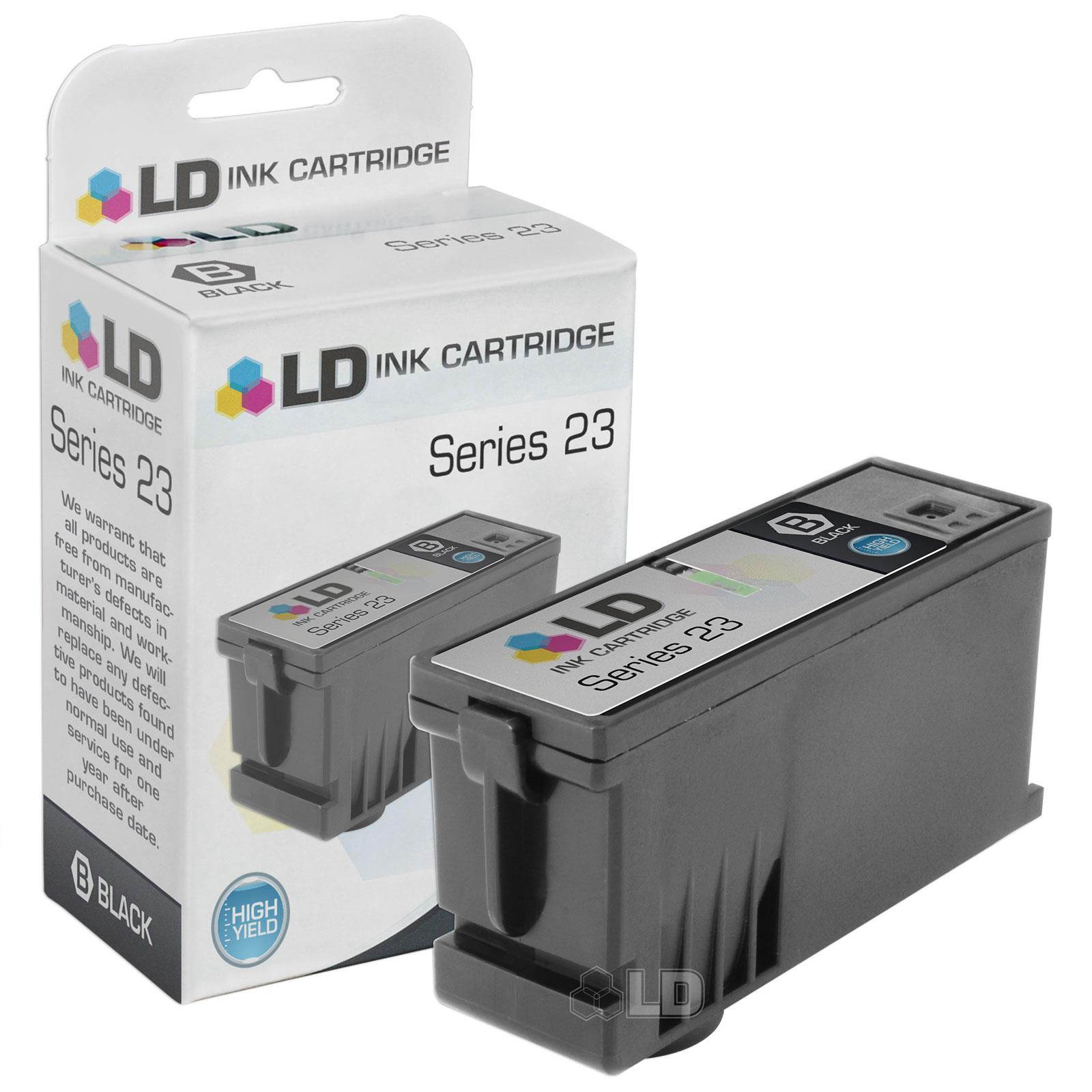 LD &copy; Compatible Set of 3 (Series 23) High Yield Black & Color Ink Cartridges for the Dell V515w Printer: 2 Black T105N, 1 Color T106N