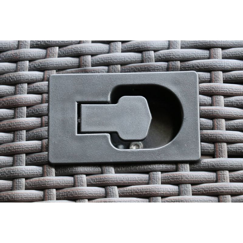 Wicker Outdoor Recliner with Green Cushions - Accent Furniture