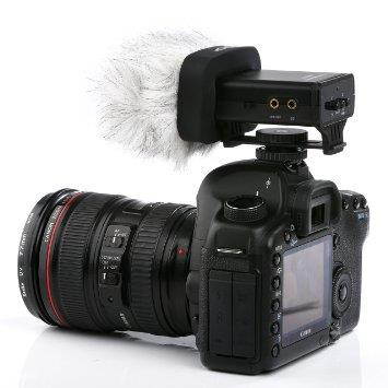 Movo WS-R10 Professional Furry Windscreen with Acoustic Foam Technology for Zoom IQ-6, Tascam DR-07 MKII, Sony PCM-M10 & Rode iXY Portable Digital Recorders