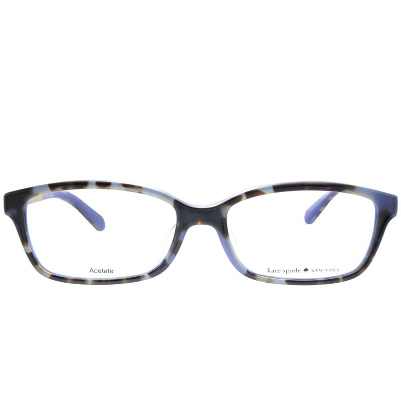 Kate Spade Low Bridge Fit  S5A Womens Rectangle Eyeglasses Blue Havana 53mm