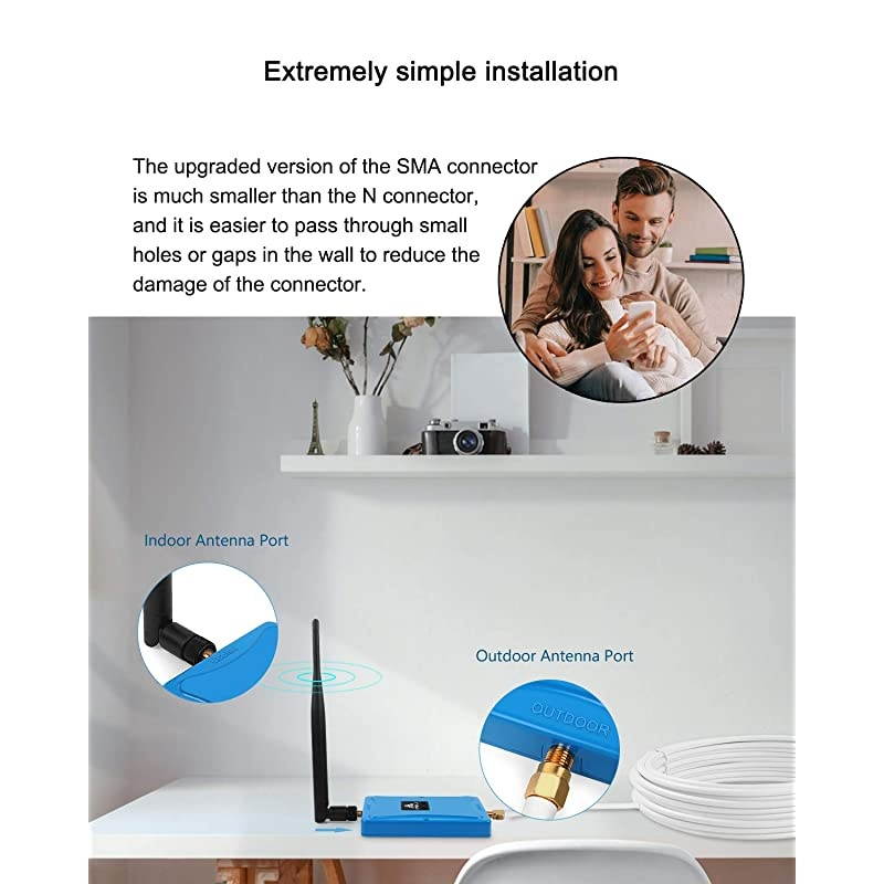 Phone Signal Booster for Home & Office Use - Verizon ular Booster 4G LTE Data 700MHz Band 13 Repeater Amplifier with Yagi/Whip Antenna for Many U.S. Carriers - Enhance 4G Network Signal