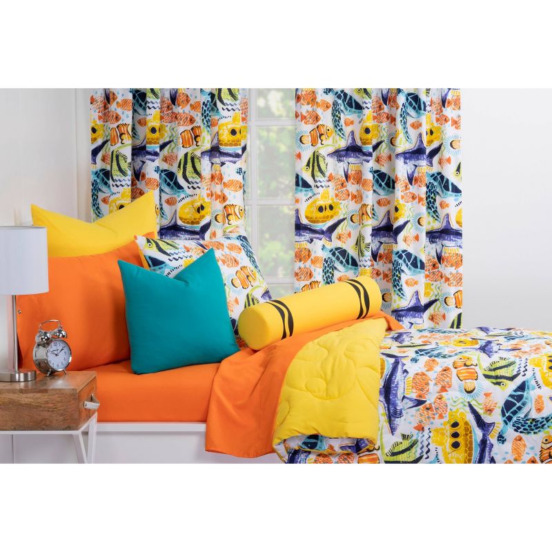 Red Solid 84" Rod Pocket Single Curtain Panel - Leaning Linens