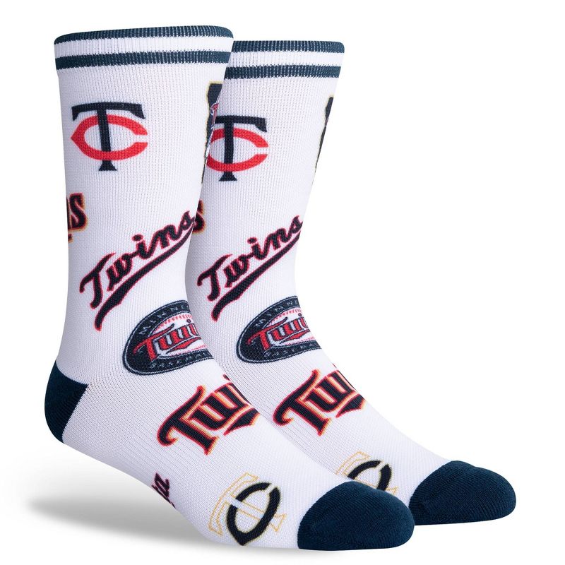 MLB Minnesota Twins Mixed Up Crew Socks - L
