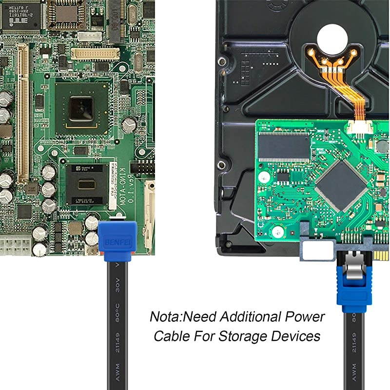 SATA Cable III 3 Pack SATA Cable III 6Gbps 90 Degree Right Angle with Locking Latch 18 Inch for SATA HDD SSD CD Driver CD Writer Black