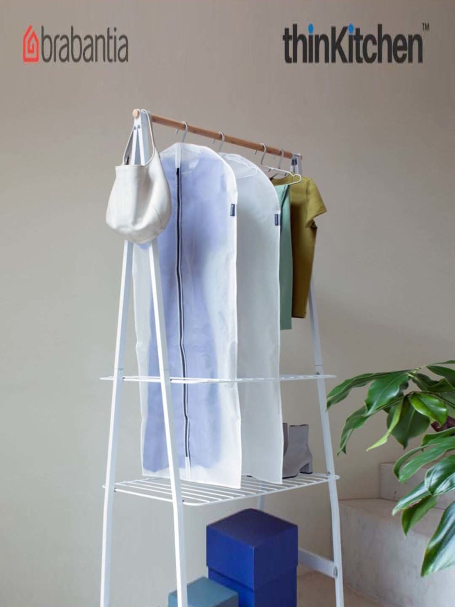 Brabantia White Plastic Protective Large Clothes Cover - Set of 2