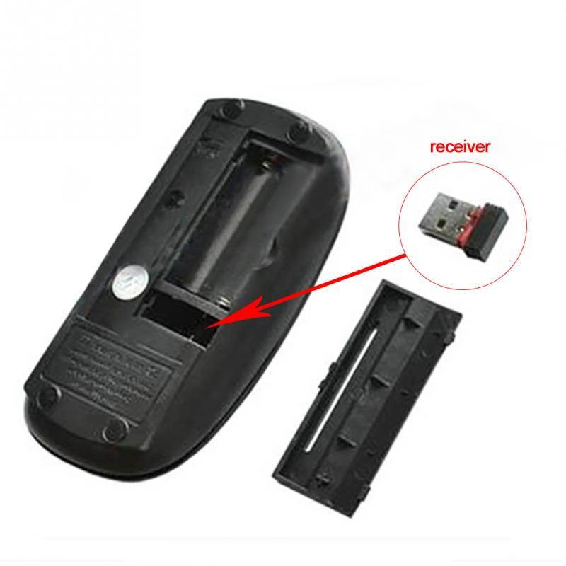 Ultra Thin 2.4G Optical Wireless Mouse USB Receiver Air Mouse for Laptop Notebook black